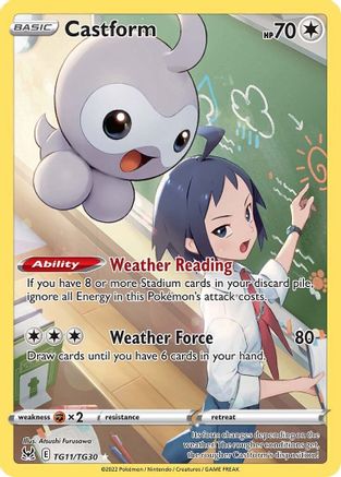 Castform TG11 - Holofoil SWSH11 Lost Origin Trainer Gallery - Ultra Rare