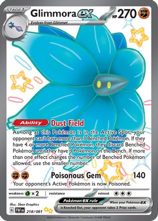 Glimmora ex 218 - Holofoil SV Paldean Fates - Shiny Ultra Rare