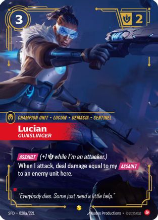 Lucian, Gunslinger (Alternate Art) (028a/221) - Spiritforged Foil