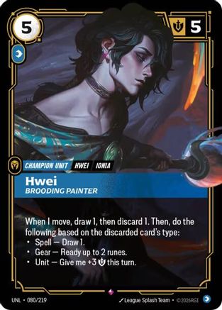 Hwei, Brooding Painter (080/219) - Unleashed Foil