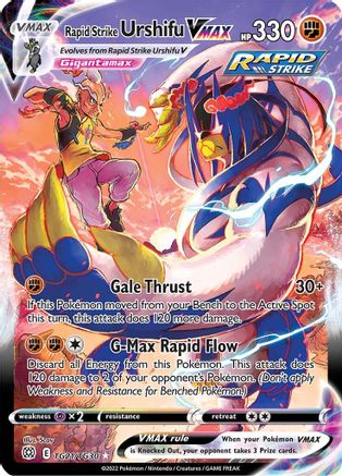 Rapid Strike Urshifu VMAX TG21  - Holofoil SWSH09 Brilliant Stars Trainer Gallery - Ultra Rare