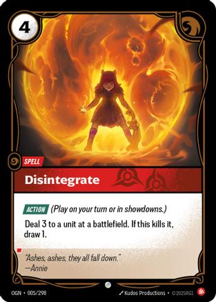 Disintegrate (005/298) - Origins Foil