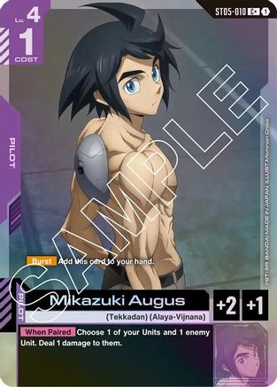 Mikazuki Augus (C+) (ST05-010) - Starter Deck 05 Iron Bloom Holofoil