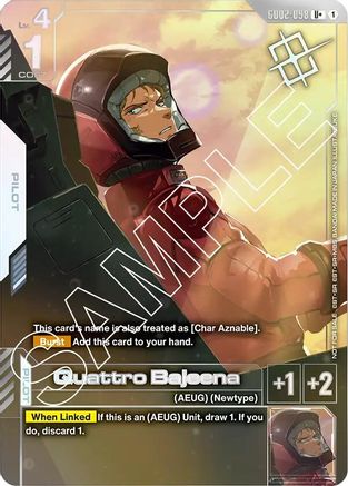 Quattro Bajeena (GD02-098) - Gundam Promotional Cards Holofoil