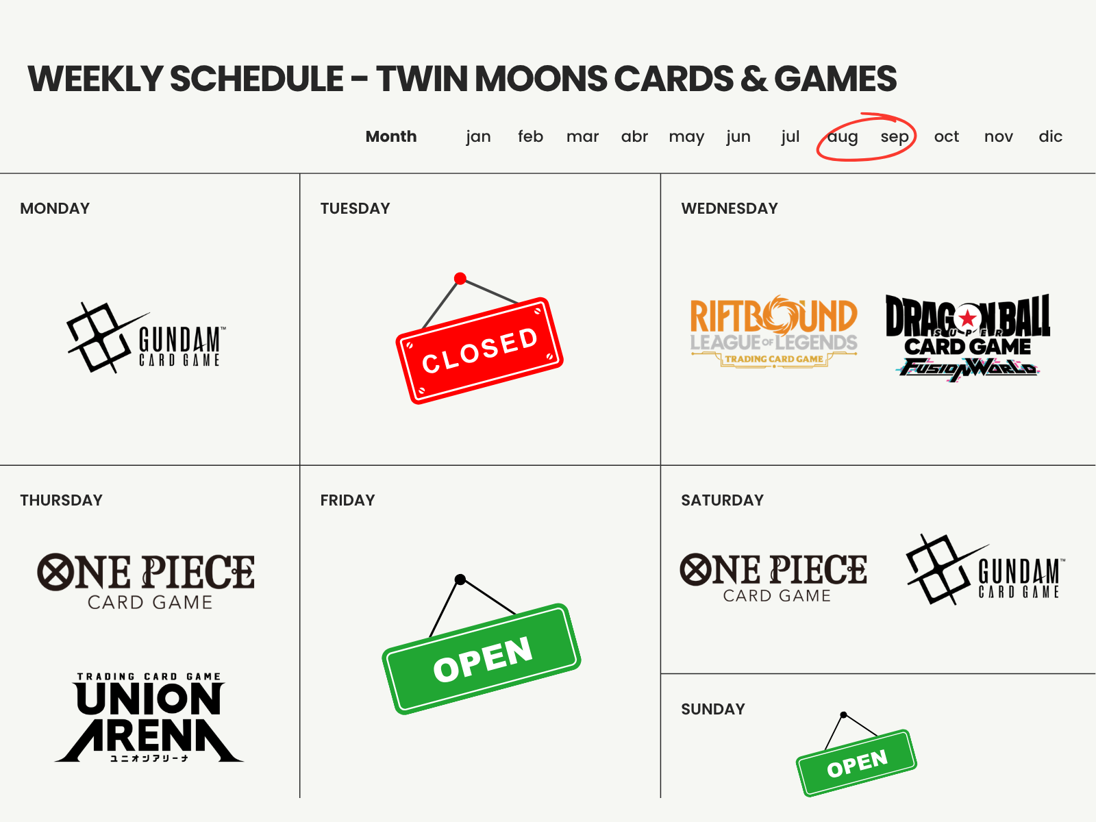 WEEKLY LOCAL TICKETS - STORE TOURNAMENT